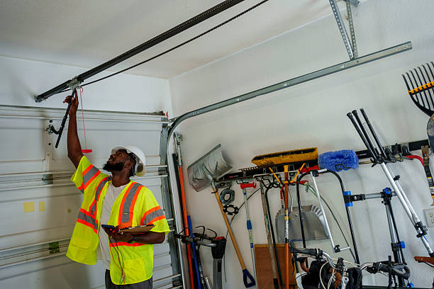 Professional Garage Door Maintenance technician working in Talahi Island, GA
